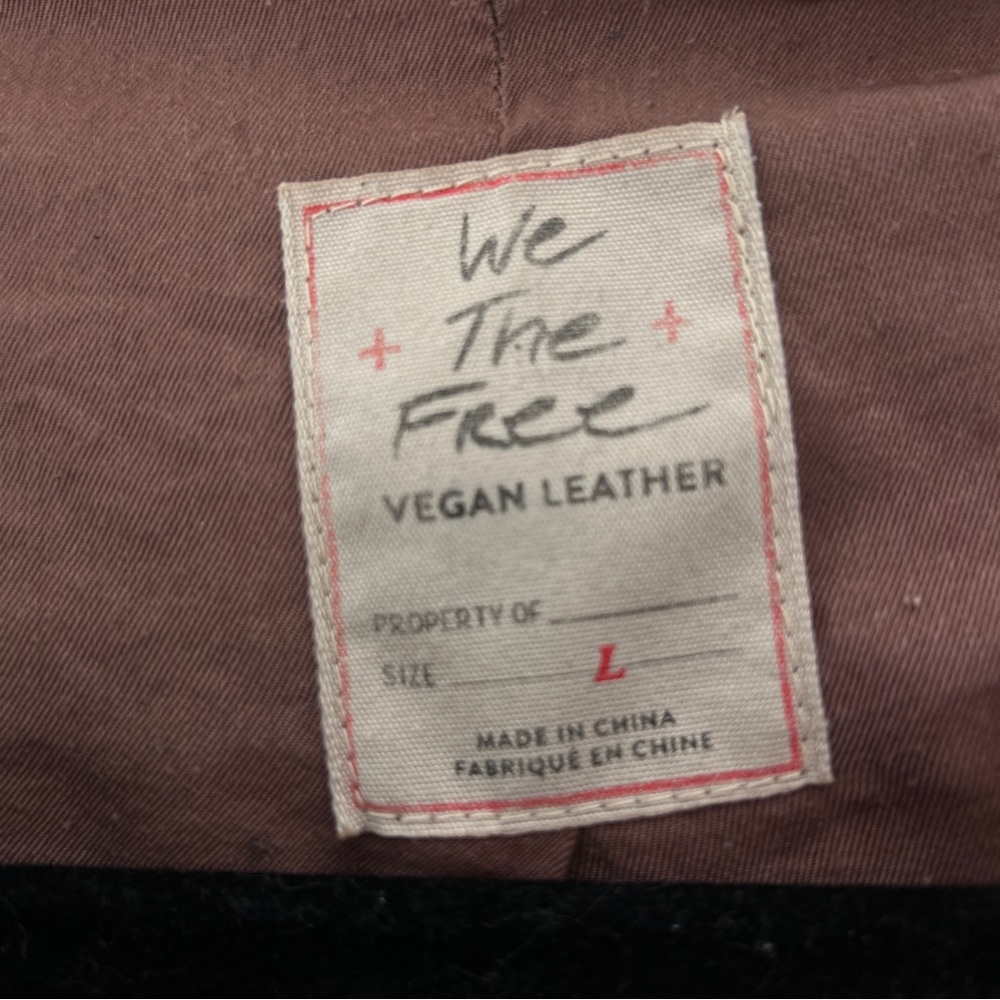 Free People hooded vegan leather jacket - Picture 5 of 8